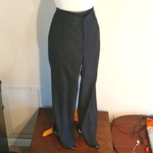 Trouser pants, fully lined pinstripe charcoal grey